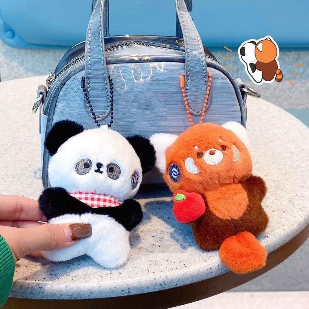 Panda Cat Couple Keyring Gifts Stuffed Animal Stuffed Pendant  Gifts For Friends