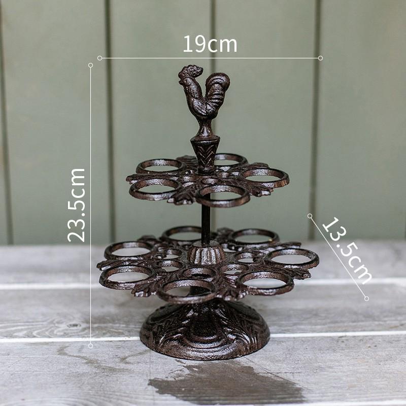 Retro Cast Iron Egg Holder: 6 or 8 Grid Egg Tray for Kitchen, Bar, or Restaurant Display
