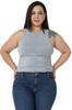 Women's Style Big Size Body Plus Size Halter Neck Mink Body With Draped Front And Sides