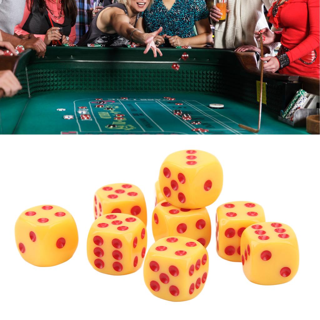 20Pcs 16mm Rounded Corner Dice 6 Sided Game Dice Set for Table Board Games Math Games