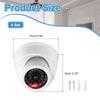 PATIKIL 4pcs Fake Security Camera Dummy Dome Camera with Flashing Red LED for Indoor and Outdoor Home Business White Lights/Screws/Cover