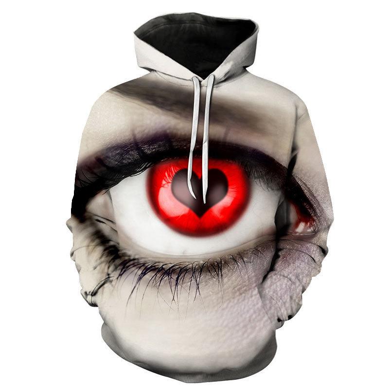 3d Print Eyeball Pattern Hoodies For Men Personality Casual Long Sleeves Pullover Sweatshirts Kids Oversized Hoodies Streetwear