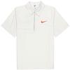 Half Zipper Solid Color Short Sleeve Polo Shirt White Men's DM5284-030