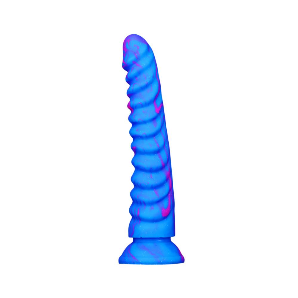 Realistic Silicone Ribbed Dildo with Strong Suction Cup G-Spot Fake Penis Mixed-Color Vaginal Anal Masturbation Toy