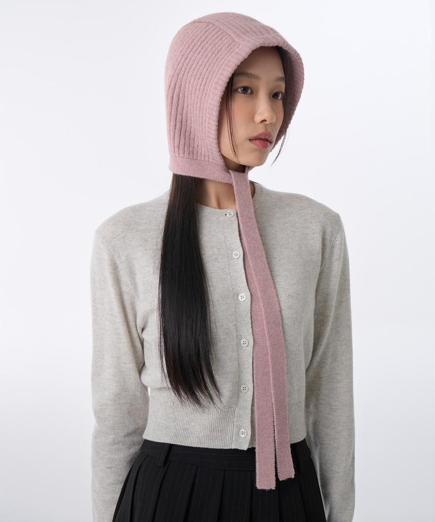 MUSINSA STANDARD WOMAN Women'S Knit Tie Bonnet [Pink]
