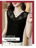 Elegante Camisola de Encaje con Cuello en V para Mujer - Chic Top de Capas para Verano