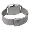 Casio MTP-M306M-8AV Men's Multi-Function Watch, Rectangle Silver Case, Gray Sunburst Dial, Stainless Steel Mesh Band
