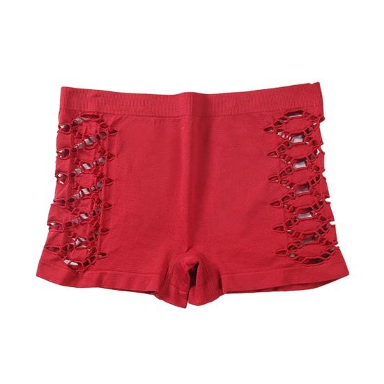 Damen Boy Shorts Unterwäsche No Show Nahtlos Seite Hohl Boxer Slips Sexy