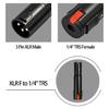 Secure Locking 6.35mm 1/4in TRS Female To 3pin XLR Male Converter For Stage And Studio Applications