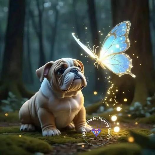 Cute French Bulldog Animal Diamond Painting Kit 5D DIY Dog Diamond Embroidery Cross Embroidery Handmade Art Gift Home Decoration