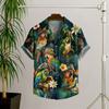 Camicia da Spiaggia Hawaiana Moda Uomo Stampa Teschio Pirata Camicia Retro Casual Abbigliamento da Strada Estiva Uomo Unisex Top a Manica Corta