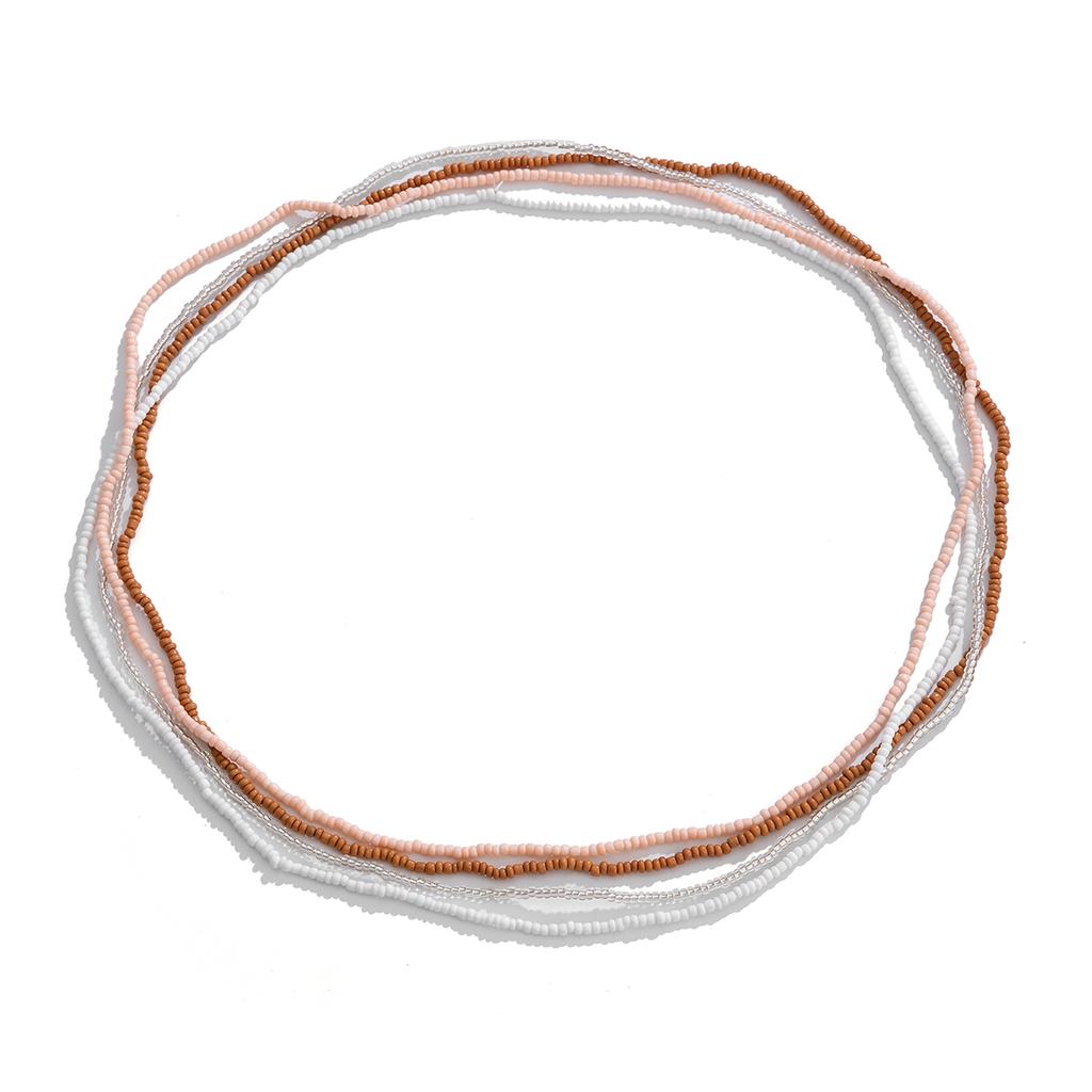 4Pcs Creative Boho Colorful Elastic Seed Beads Waist Belly Belt Chains for Women Summer Bikini Sexy Body Jewelry Y2K Accessories