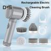 Electric Cleaning Brush Cordless Powerful 360-Degree Spin Scrubber Kitchen Bathroom Floors Tiles Furniture Cleaning Brush with 5 Brush Heads