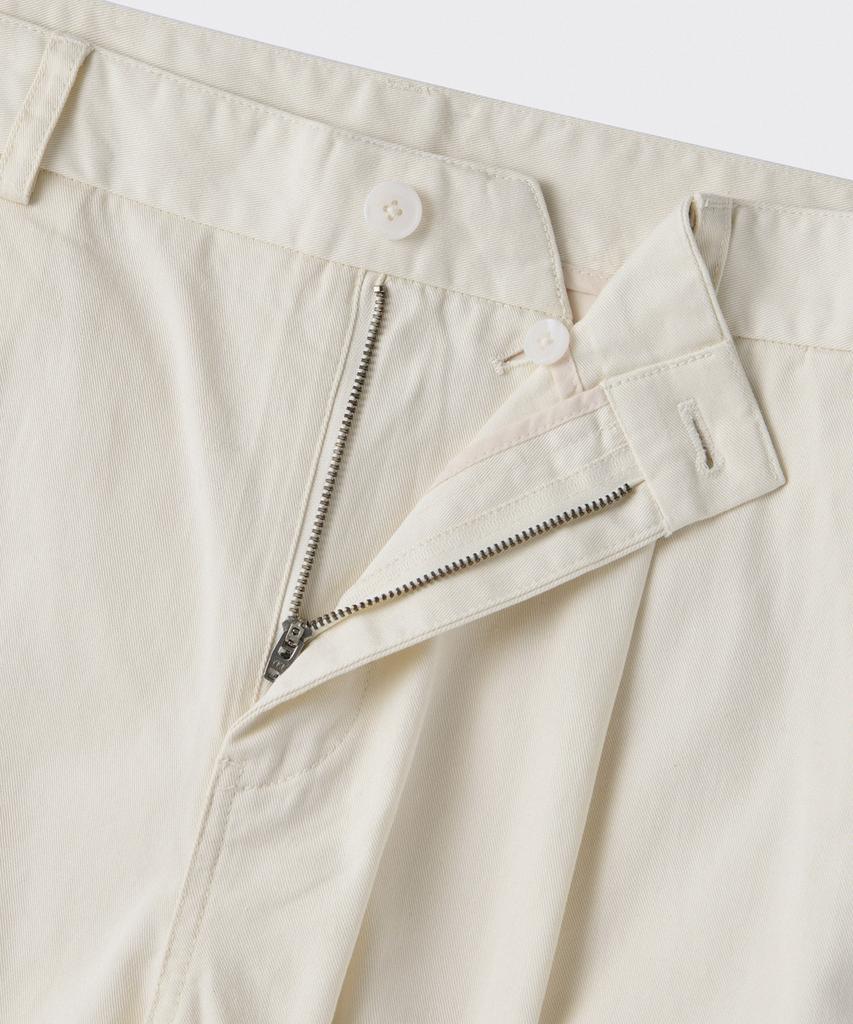 Musinsa Standard One-Pleat Wide Cargo Pants [Cream]