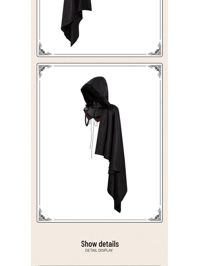 Men's Medieval Vampire Demon Costume Shawl - Halloween, Cosplay, Stage Performance, Party Cloak Cape