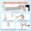 Scaletta per Pontile in Alluminio Scaletta Ribaltabile per Pontile Barca 5 Gradini con Carico 350lbs
