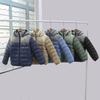 7-16 Years Kids Boys Winter Warm Hooded Coat Windproof Zipper Jacket