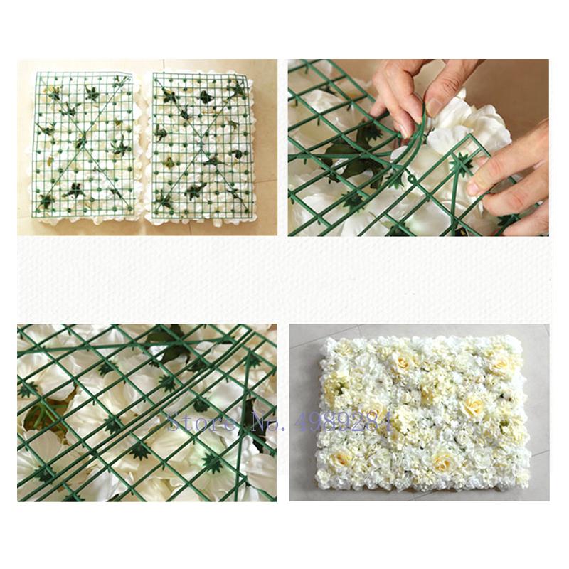 Silk Rose Flower Wall Home Decor Champagne Artificial Flower for Wedding Decoration Flower Wall Romantic Wedding Backdrop Decor