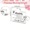 Gifts for Mom from Daughter Son, Mother's Day Birthday Gifts for Mom Engraved Puzzle Acrylic Plaque , Mom Acrylic Plaque Gifts