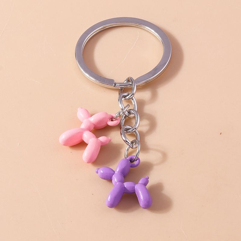 Cute Resin Cartoon 3D Elephant Keychain Animal Keyrings Pendants for Car Key Holder Handbag Decor Jewelry Gifts