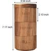 Acacia Wood Salt Pepper Shaker Set Cellar 3 Piece Stacking Spice Box