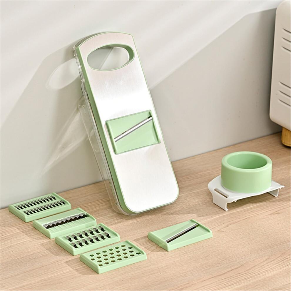 7-in-1 Adjustable Vegetable Slicer, Stainless Steel Kitchen Grater & Cucumber Slicer – Compatible with All Standard Cutting Boards