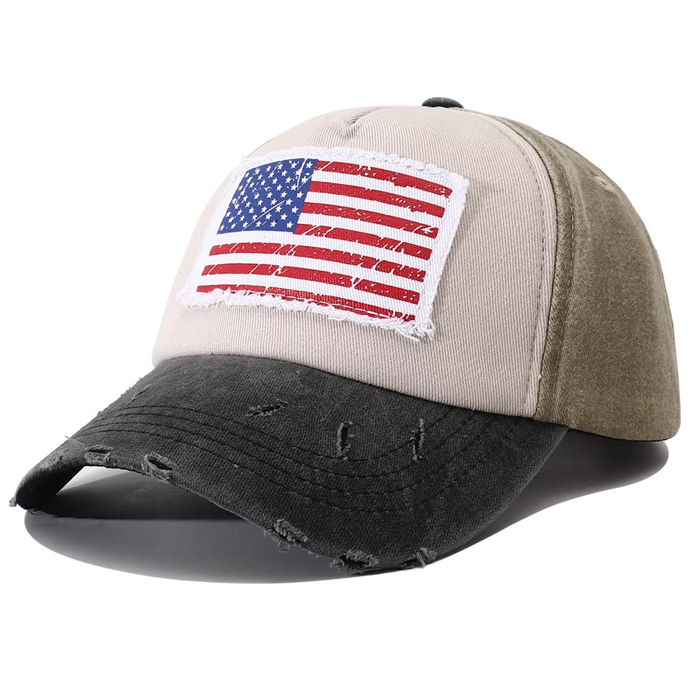 New Designer Usa Flag Embroidered Baseball Cap Bone Masculino Vintage 5 Panel Snapback Hats For Women Men Casquette Homme