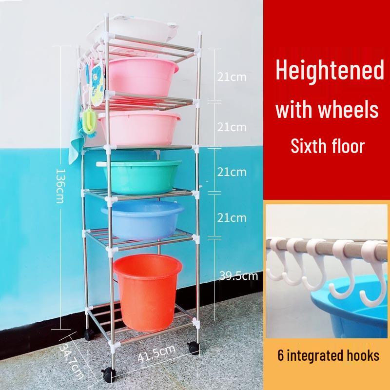 Multi-layer Stainless Steel Bathroom and Kitchen Storage Rack