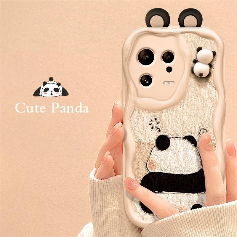 Redmi Note 13 Panda Silicone Anti-drop Phone Case