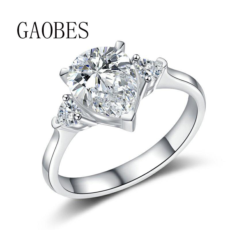 New S925 Sterling Silver Women's Ring, Ice Cut Water Drop Design In Blue, Yellow, Pink, White Colors with Simple Diamond Accents.
