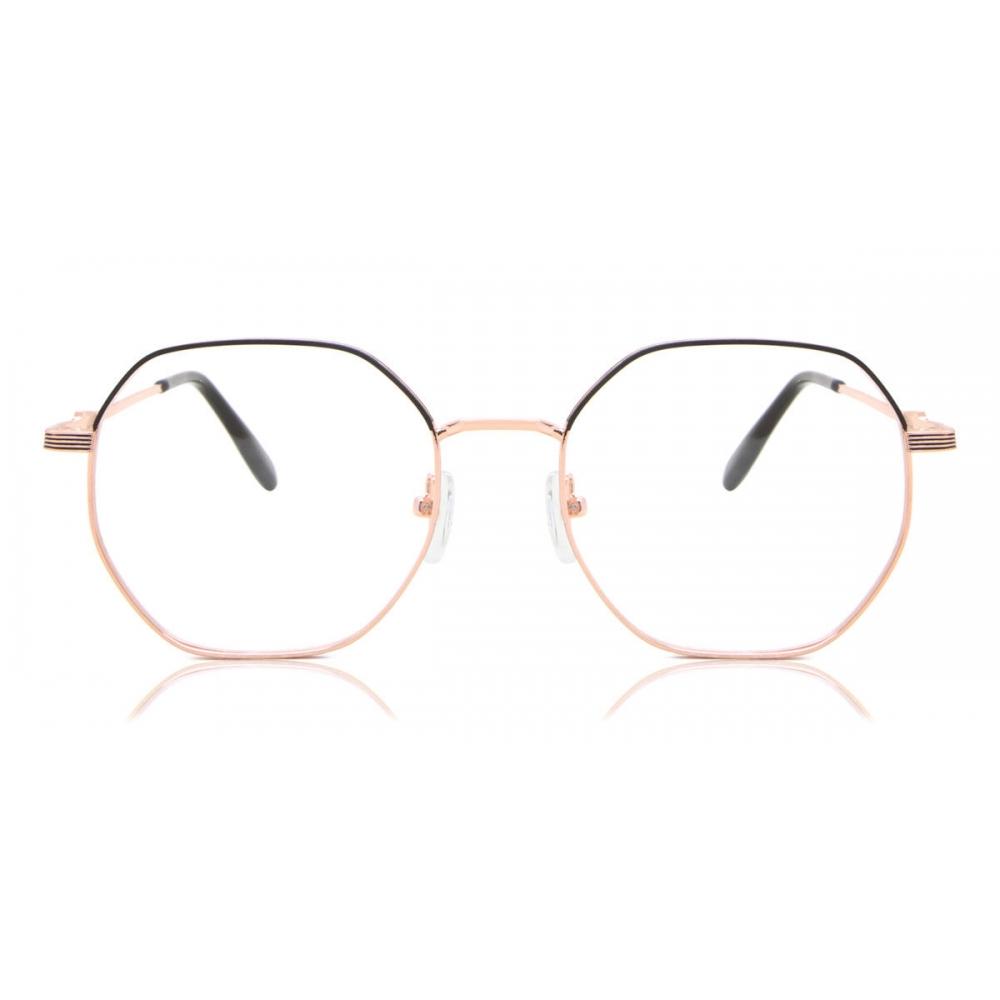

Full Rim Oval Black Rose Gold Smartbuy Collection Sev 905b Fashion Unisex Eyeglasses Black Rose Gold/52-19-148