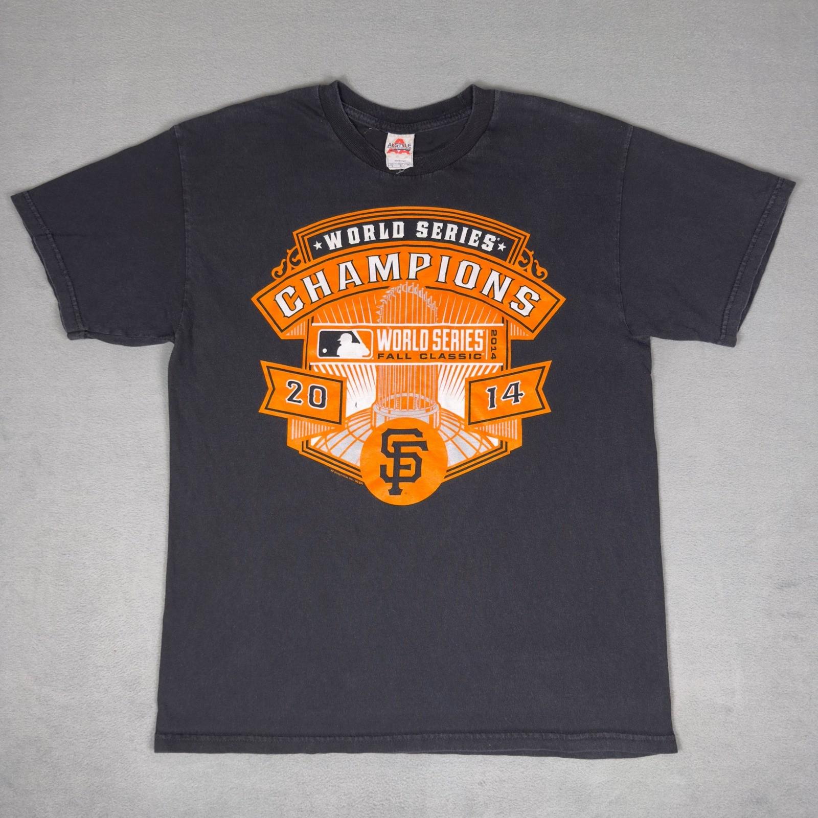 San Francisco Giants 2014 World Series Champions T-Shirt Mens L Black Alstyle Unisex T-Shirt XXXL