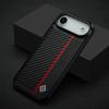 LC.IMEEKE For iPhone 17 Air Case Carbon Fiber Texture Leather+TPU+EVA Phone Cover