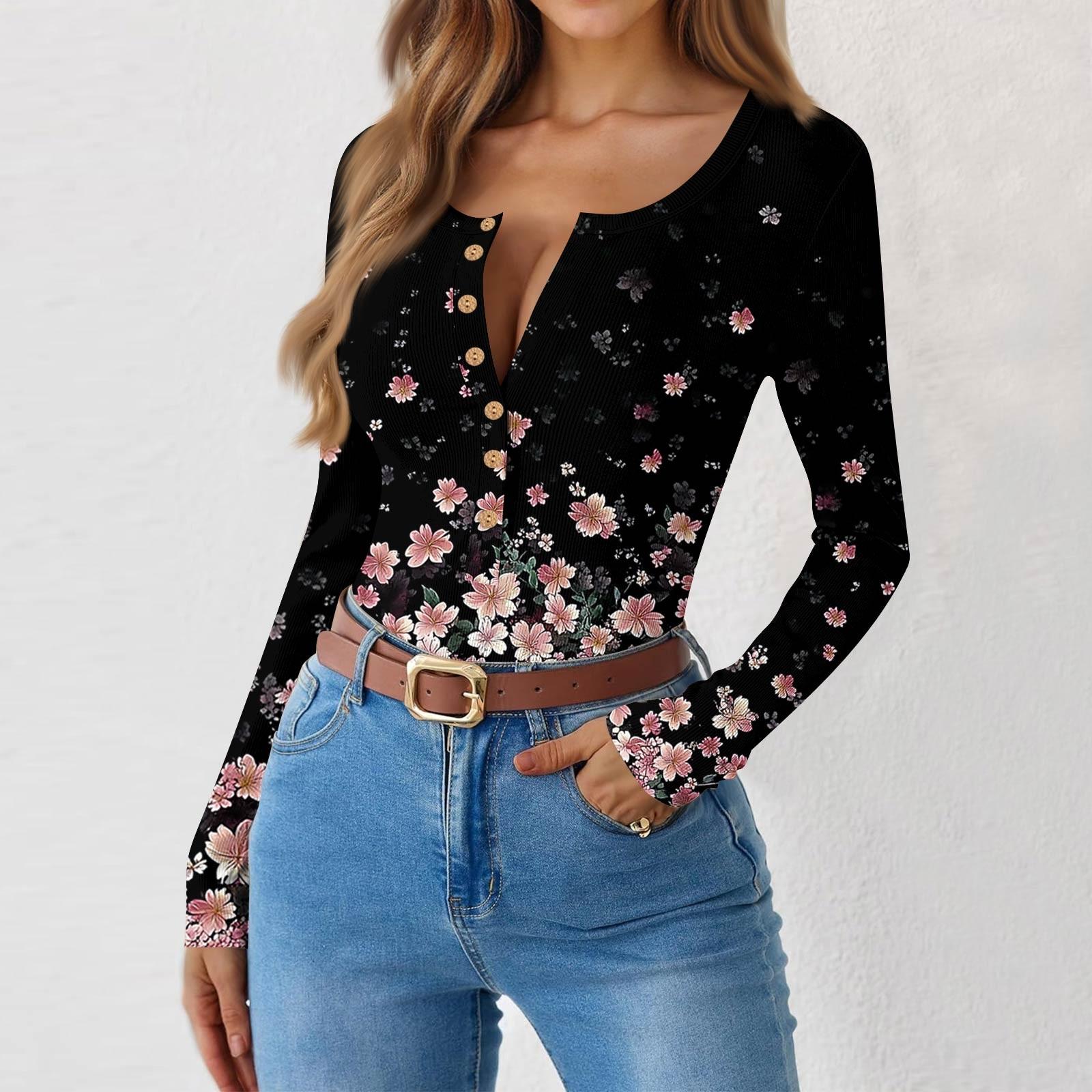 

Женская приталенная футболка Модная повседневная с градиентным принтом Пуловер с круглым вырезом и длинным рукавом S розовый