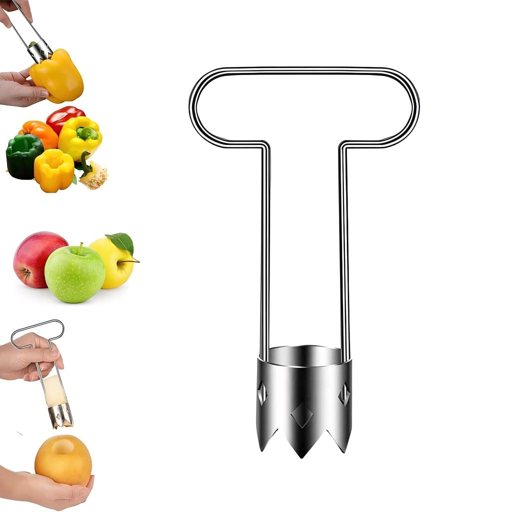 Stainless Steel Vegetable Corer Durable Manual Core Remover Tool for Fruit and Vegetable Preparation Kitchen Use