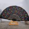 Supporto decorativo per ventaglio cinese Pratico supporto per display per ventaglio Supporto per ventaglio pieghevole in bambù(Colore del registro)