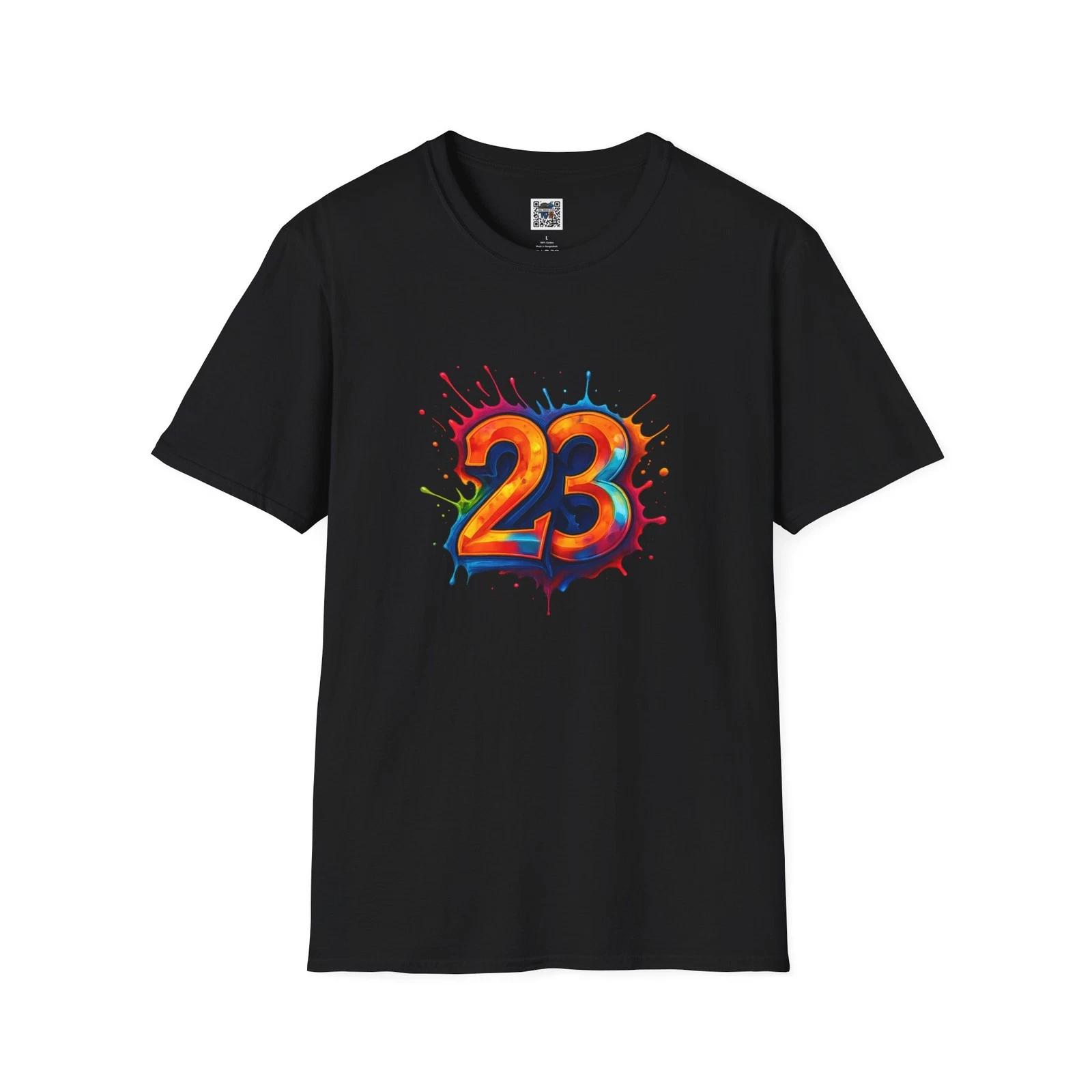 Graffiti 23 T-Shirt – Color Splash Streetwear Tee, Bold Urban Style 2XL