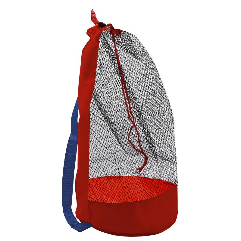 Children s toy storage mesh bag, large mesh bag baby beach toy storage bag красный