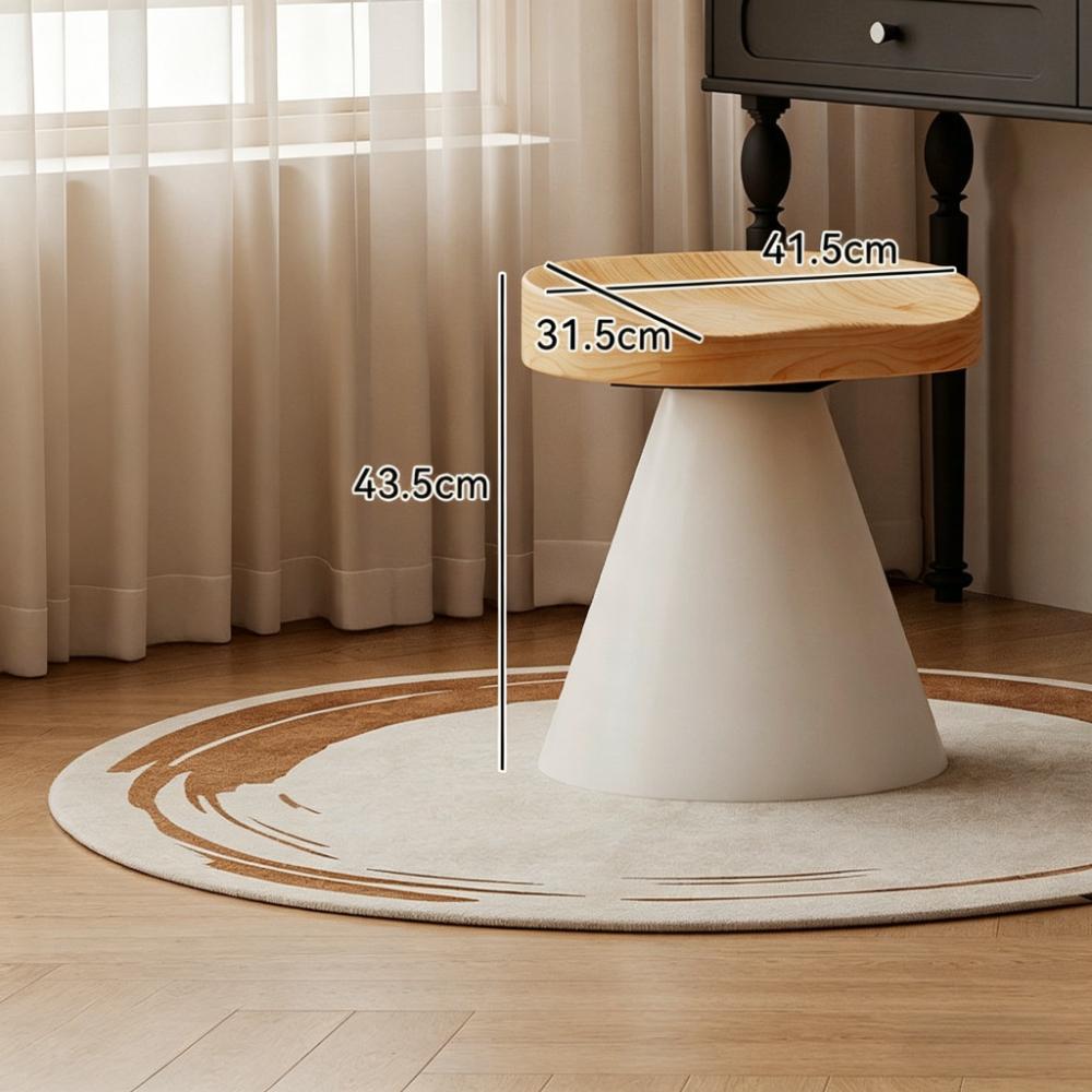Vintage Vanity Chair Solid Wood Swivel Stool Bedroom Makeup Seat Unique Restaurant Bar Stool for Living Room, Bedroom
