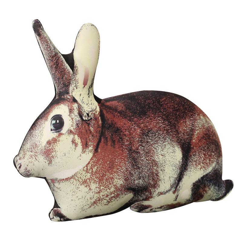 Simulation Animal Rabbit Squirrel Throw Pillow Plush Toy Doll Duck Owl Doll Sofa Pillow Birthday Gift