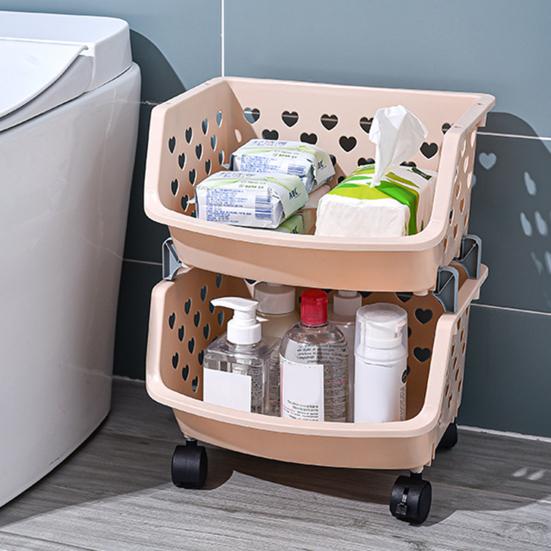 Storage Basket Multifunctional High Capacity Stackable Hollow-out Fruit Vegetable Organizer for Kitchen