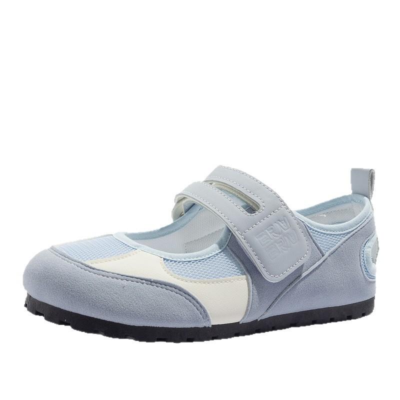 Belle Koreaanse Mary Jane schoenen met klittenbandsluiting, kleine enkelschoenen, 22 jaar, zomer, nieuw, hol, lichtgewicht, casual schoenen