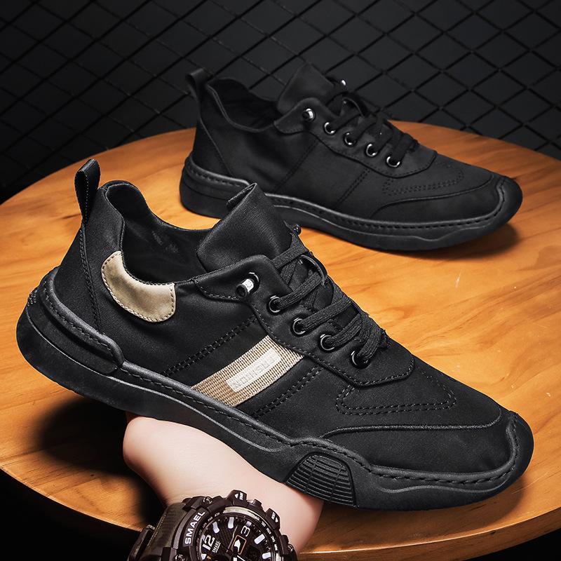 2024 Korean Style Cloth Low-Top Casual Men's Board Shoes: Rainproof, Youth Travel Sneakers for Spring/Autumn