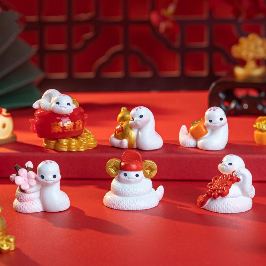 1pc 2025 Year of the Snake Mini Snake Ornament Spring Festival Cute Snake Figurine Gift Chinese New Year Home Stores Decoration