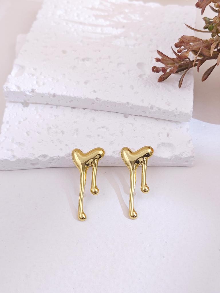 Big Stud Earrings for Women Vintage Gold Statement Chunky Stud Earrings Geometric Lightweight Gold Earring Womens Spring Jewelry