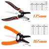 165mm 175mm Abisolierzange Crimpzange Abisolierwerkzeug Multifunktionale Crimpzange Elektriker Abisolierwerkzeug Netzwerkkabel Abisolierwerkzeug