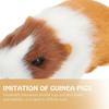 Realistic Hamster Figurines Plush Toys Lifelike Guinea Pig Soft Stuffed Animal Figurine for Kids Birthday Gift