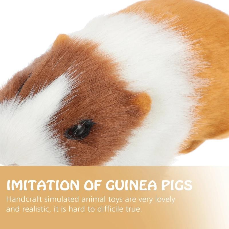 Realistic Hamster Figurines Plush Toys Lifelike Guinea Pig Soft Stuffed Animal Figurine for Kids Birthday Gift