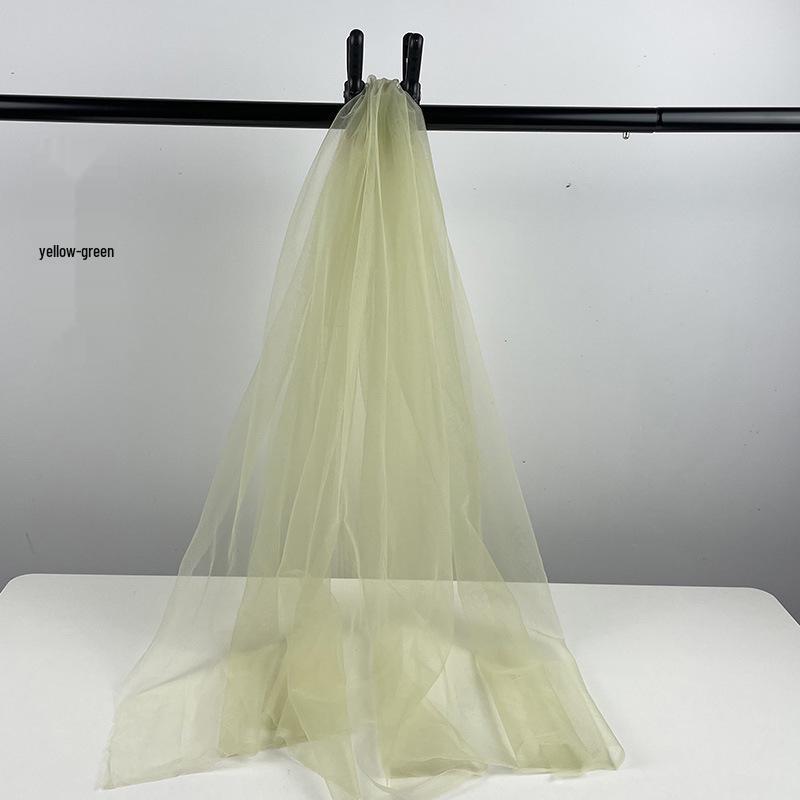 Avocado Green Gauze Fabric for Kindergarten Decor & Soft Wedding Dresses