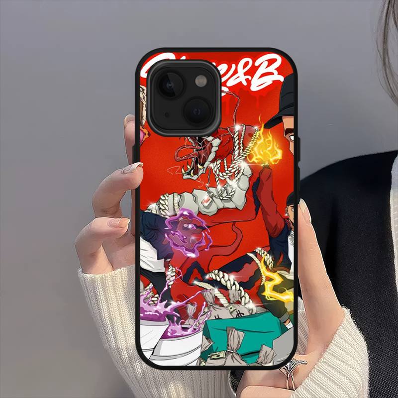 Chris Brown Rapper Breezy Phone Case For iPhone 11 12 Mini 13 14 15 Pro XS Max X 8 7 Plus SE XR Shell